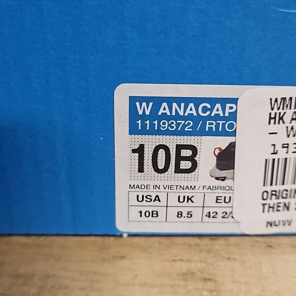 Hoka One One Anacapa Mid GTX Size 10 Blue Gore-Tex Vibram Hiking Boot Shoe - Picture 10 of 11